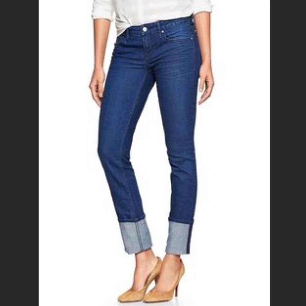 Gap Always Skinny Cuffed Dark Wash Jeans